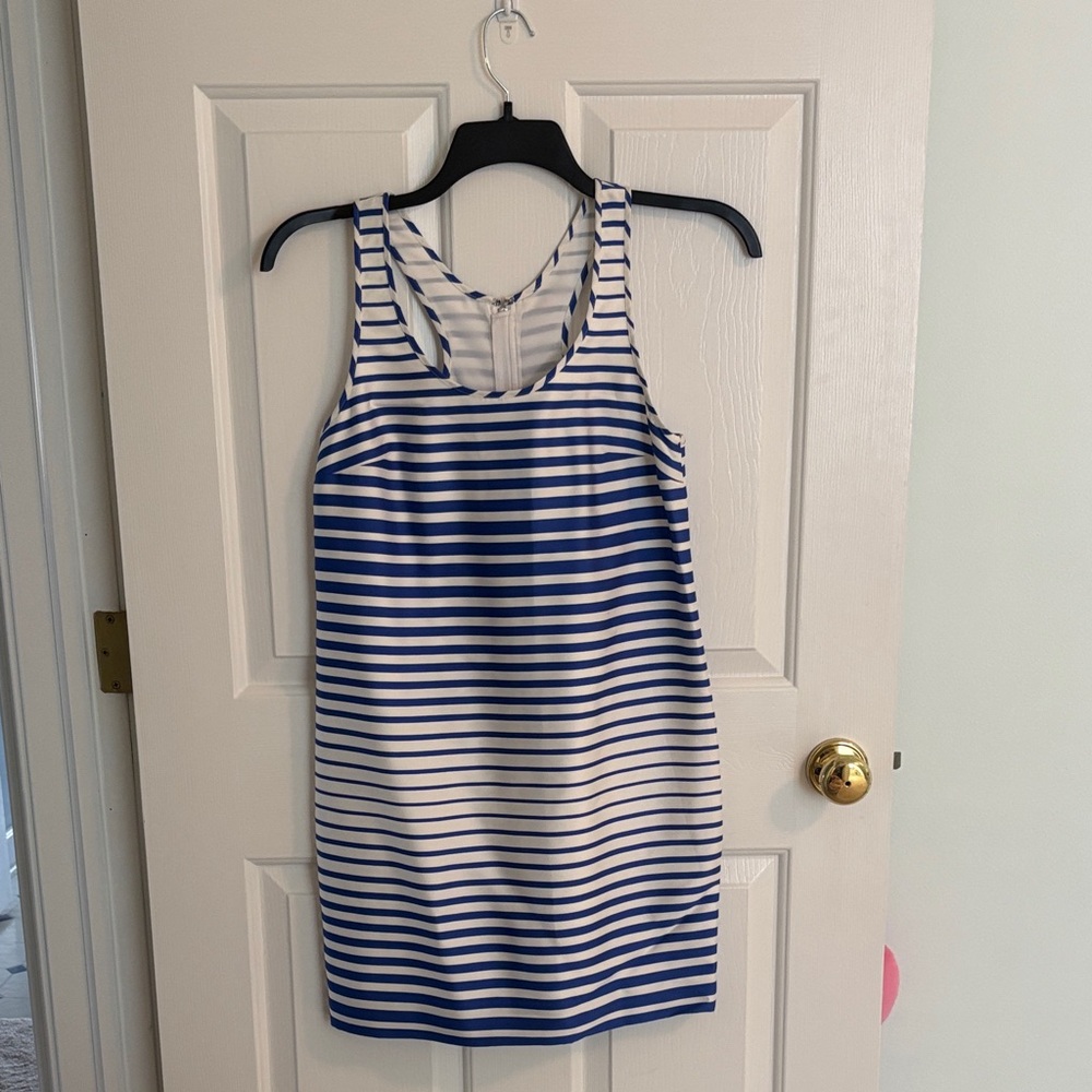 Banana Republic Blue and White Striped Dress
